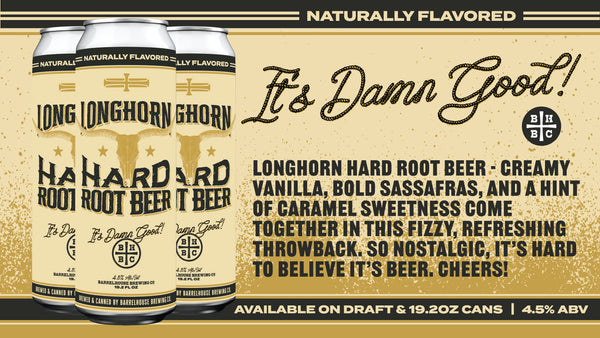 Longhorn Hard Root Beer [19.2oz 4pck Cans]