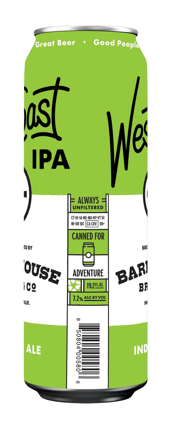 BarrelHouse West Coast IPA (19.2oz Single Cans)