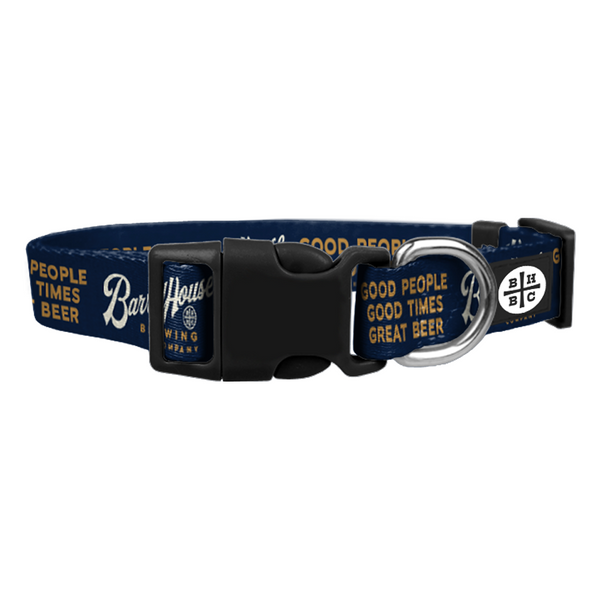 BarrelHouse Blue and Gold - Dog Collar