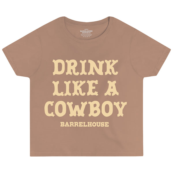 Womens - Drink Like A Cowboy Tee - Latte