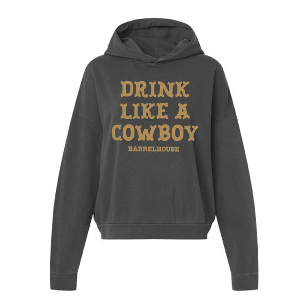 Drink Like a Cowboy Hoodie - Black